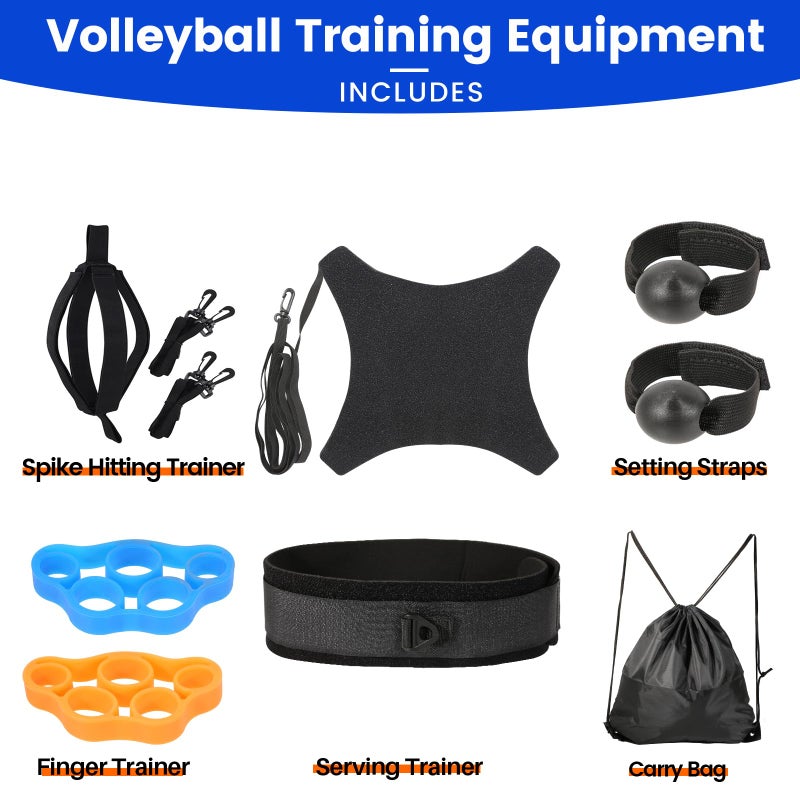Davllin Volleyball Training Equipment Aid Premium Volleyball Rebounder Trainer Kit Solo Trainer for Serving Setting Spiking and Arm Swing Adjustable Volleyball Practice Equipment for Beginners Experts - Image 2